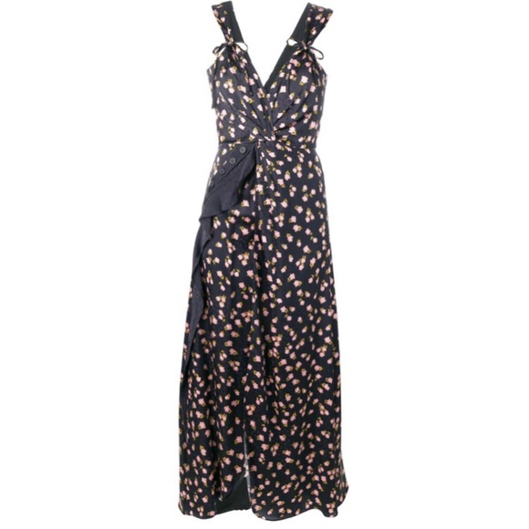 self portrait sleeveless floral printed dress